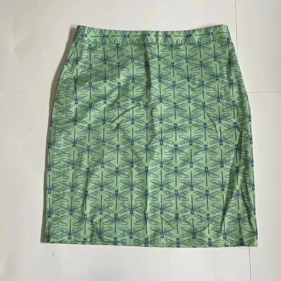 Brooks Brothers Golf Mini Skirt Light Green Dragon Fly Print Women’s 6 Cotton - Picture 3 of 14
